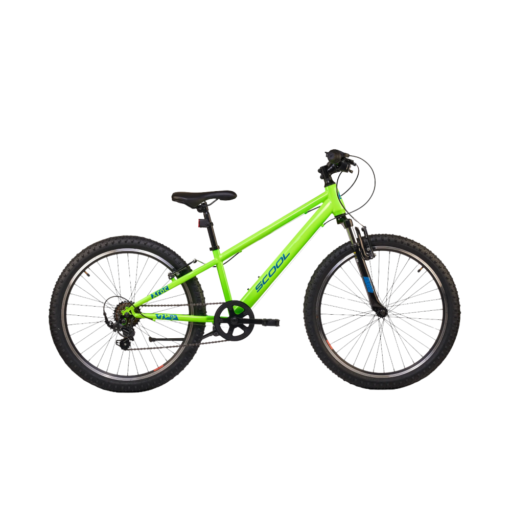 Lasten polkupyörä S'COOL Xroc, 24" neonvihreä/meri