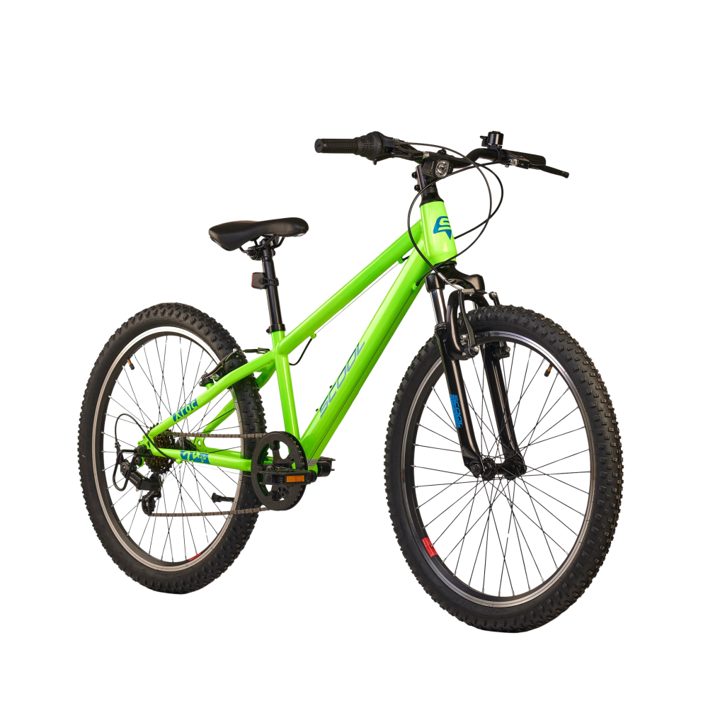 Lasten polkupyörä S'COOL Xroc, 24" neonvihreä/meri - Image 2
