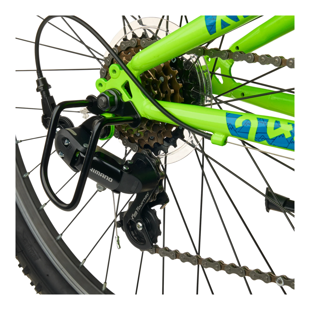 Lasten polkupyörä S'COOL Xroc, 24" neonvihreä/meri - Image 5