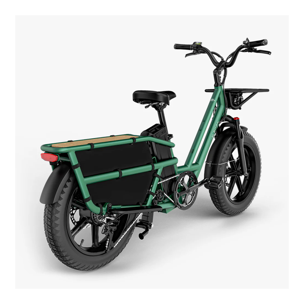 Sähköinen tavarapyörä FIIDO T2 Longtail Cargo, metsänvihreä - Image 3
