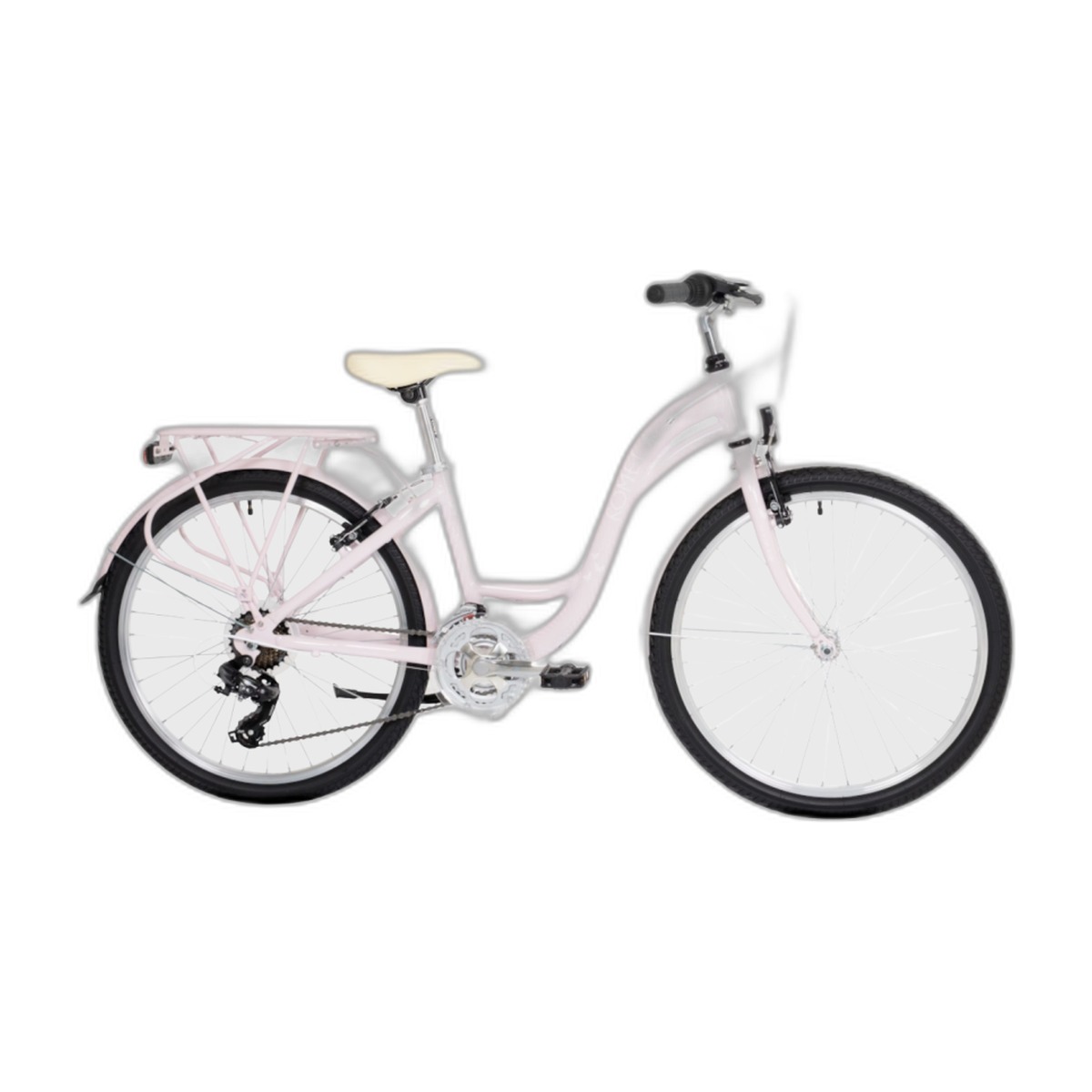 Tyttöjen polkupyörä ROMET Panda 1, 24" violetti-valkoinen