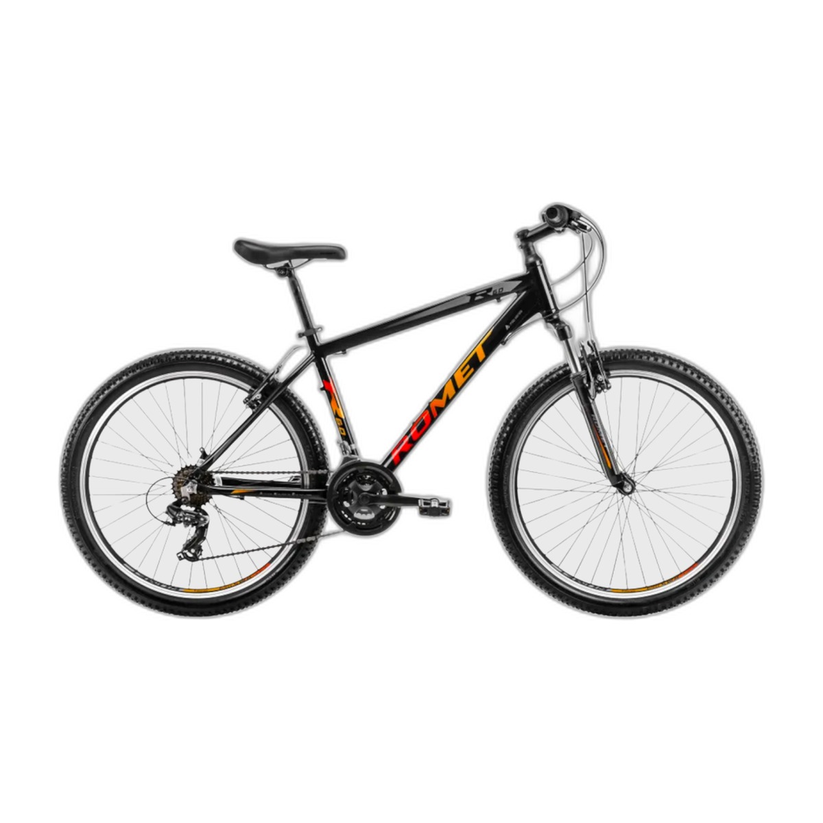 Polkupyörä ROMET Rambler R6.0, 26" musta-oranssi-punainen