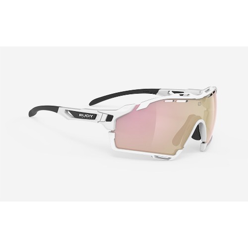 Rudy Project Cutline aurinkolasit + bumpers – white gloss (multilaser rose gold)