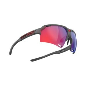 Rudy Project Deltabeat -lasit – charcoal matte (multilaser red)