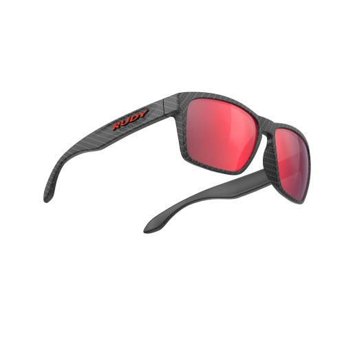 Rudy Project Spinhawk Flat -aurinkolasit – black gloss (multilaser red)