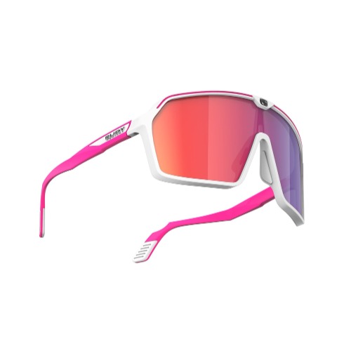 Rudy Project Spinshield -aurinkolasit – white/pink fluo (multilaser red)