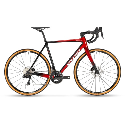 Stevens Super Prestige Disc Di2 cyclocross-pyörä 58cm – chrome red black