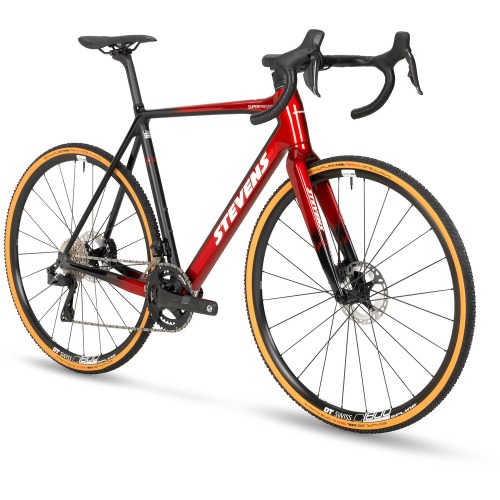 Stevens Super Prestige Disc Di2 cyclocross-pyörä 58cm – chrome red black